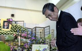 Kono attends funeral for railway track rescuer